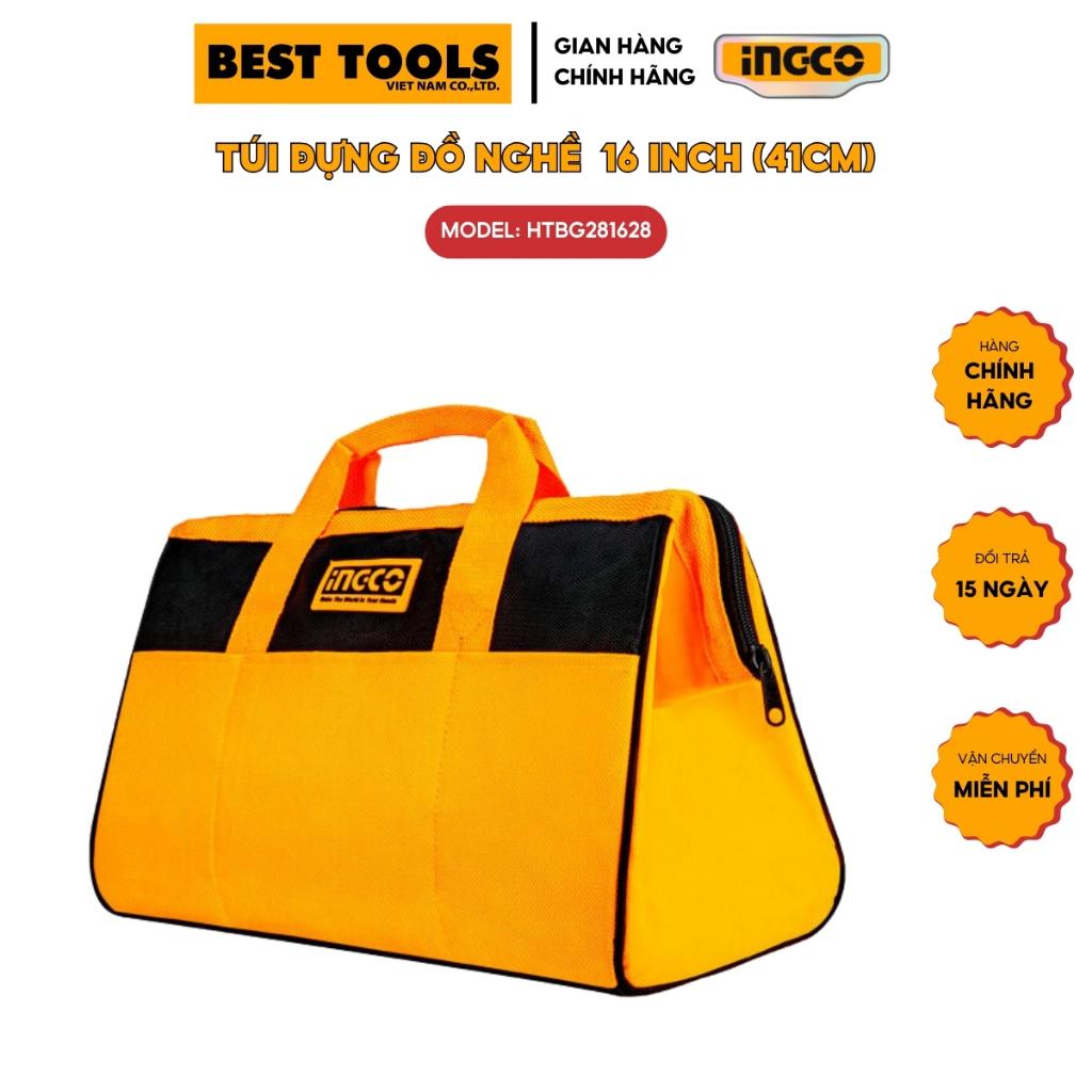 Túi đựng đồ nghề sửa chữa cho kỹ thuật thợ điện, cơ khí INGCO HTBG281628 16 inch (41cm)
