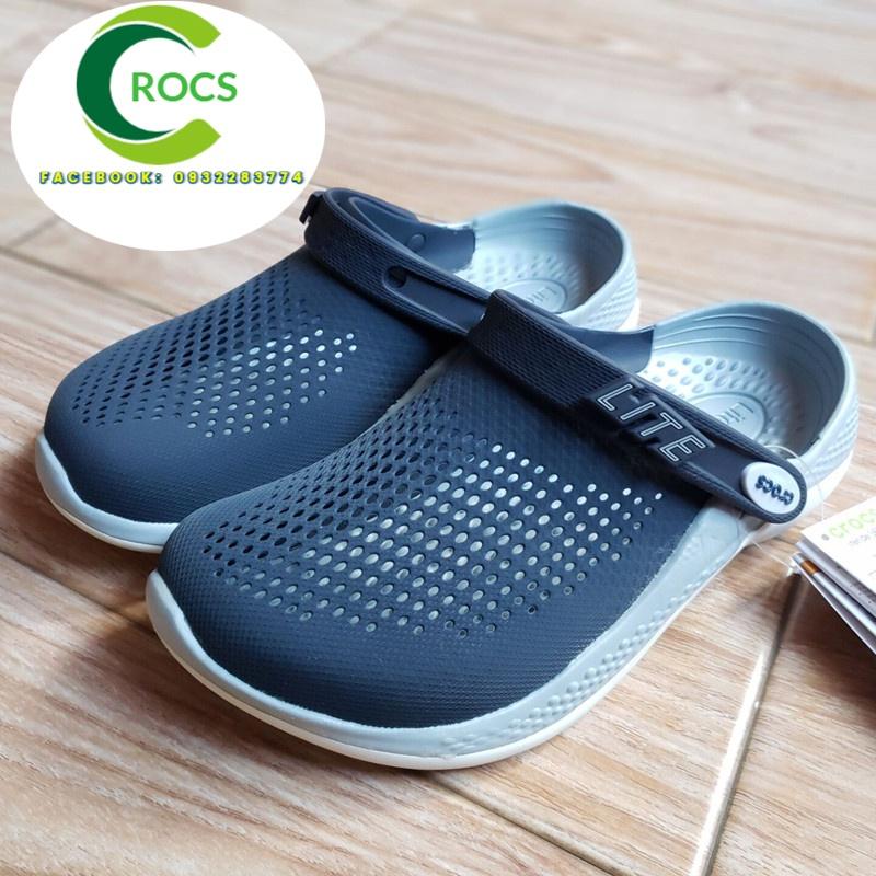 Dép sục nhựa đi mưa chống hôi chân CrocsCroslite Literide 360 clog màu Navy