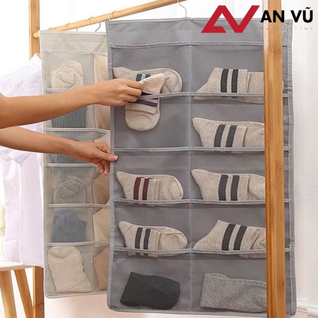 TÚI TREO ĐỰNG ĐỒ LÓT, TÚI ĐỰNG ĐỒ CÁ NHÂN LINH TINH -2 MẶT NHIỀU NGĂN TIỆN ÍCH 30 NGĂN