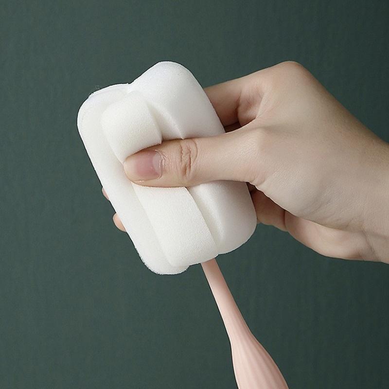Cọ rửa bình sữa, ly cốc, bình giữ nhiệt cao cấp LOẠI XỊN đầu mút xốp tạo bọt có lổ treo móc tiện lợi