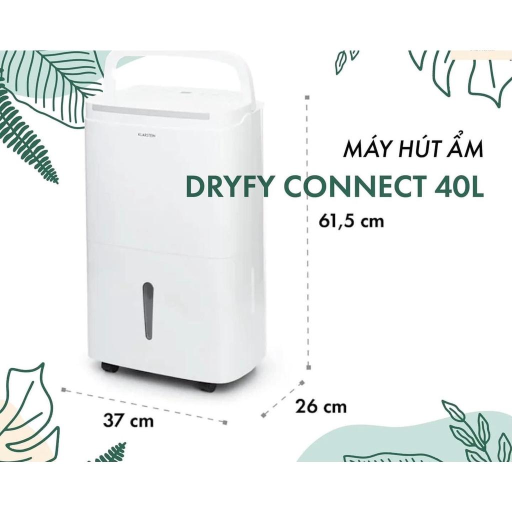 Máy Hút Ẩm KLARSTEIN DRYFY CONNECT, Dung Tích 40L, Cho Phòng 60m, Điều Chỉnh Bằng App, Nhập Đức, BH 12 Tháng