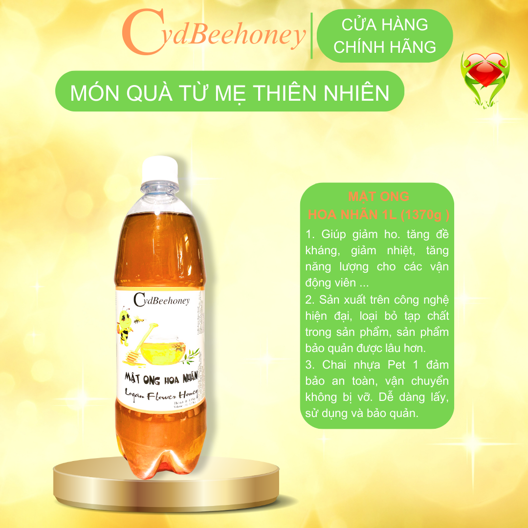 Mật ong hoa nhãn 1L Cvdbeehoney