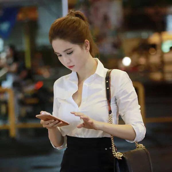 Áo sơmi nữ dài tay