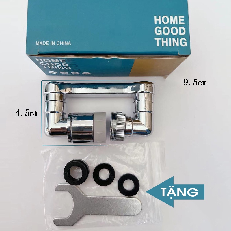 Đầu Nối Vòi Nước Thông Minh Xoay 1080° Khớp nối vòi nước Cho Bồn Rửa Với 2 Chế Độ Phun Nước Tiết kiệm