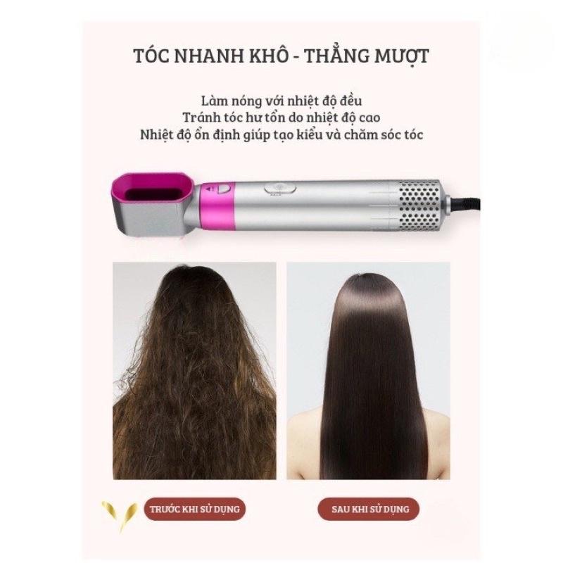 Máy Làm Tóc 5 In 1 - Máy Sấy Tóc Tạo Kiểu Styler, Uốn Duỗi Tóc Kết Hợp Lược Chải Tóc 5 In 1 - Bảo Hành 5