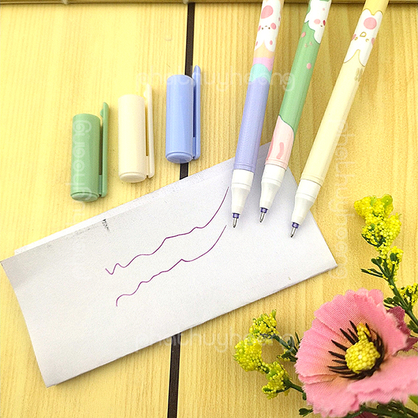 Hộp bút mực XANH xóa được loại tốt ( 12 cây ) hộp nhựa cứng chất lượng cao ngòi 0.5mm viết cực đẹp xóa cực sạch