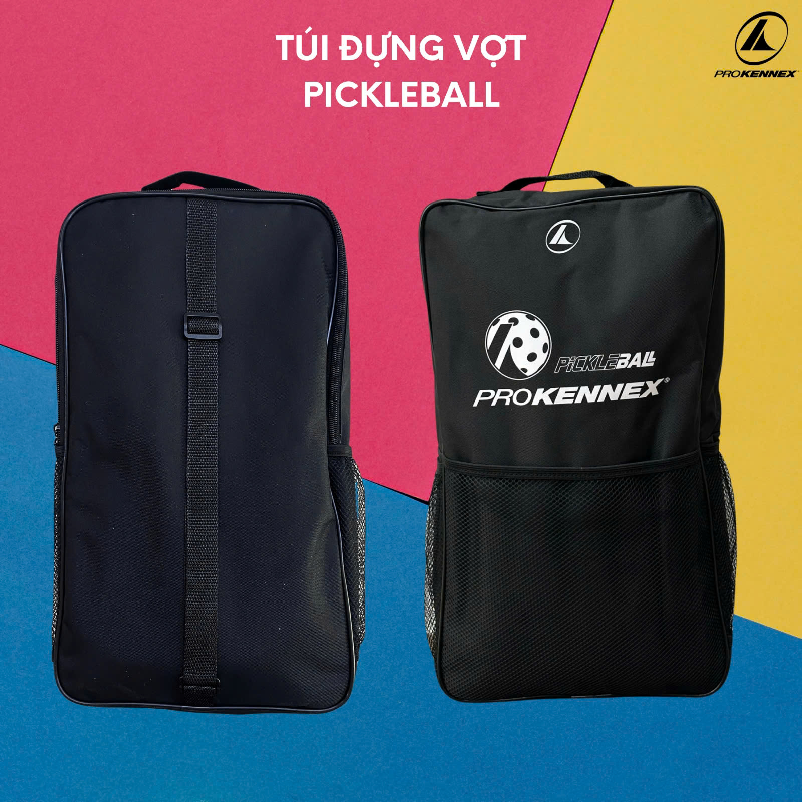 Túi đựng vợt Pickleball Prokennex đen bảo vệ vợt tiện dụng