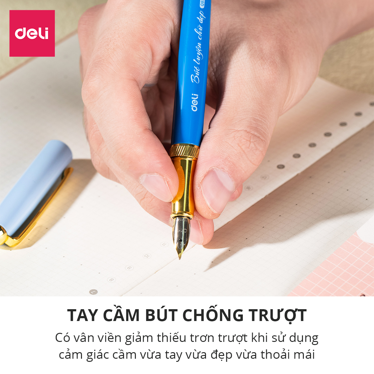 Bút máy bút mực học sinh luyện chữ đẹp tặng thêm 1 ngòi Deli - Thiết kế mẫu mã đa dạng, ngòi bút chất lượng cao, màu sắc bắt mắt kèm hộp đựng - CQ890