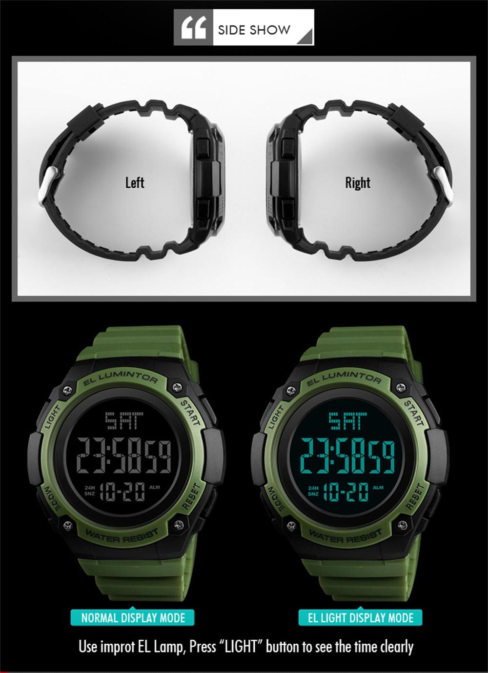 Đồng hồ kỹ thuật số SKMEI 1346 nam dây da không thấm nước