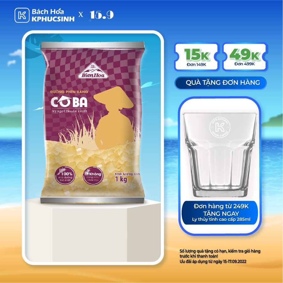 Đường phèn vàng Cô Ba 1kg