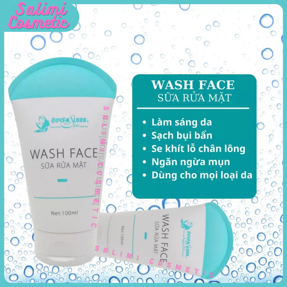 Sữa Rửa Mặt WASH FACE - Làm Sạch Da, Sạch Bụi Bẩn, Dầu Nhờn, Lớp Trang Điểm, Tế Bào Da Chết, Ngăn Ngừa Mụn, Duy Trì Độ Ẩm, Giúp Da Tươi Sáng Mịn Màng | Dung Tích 100ml