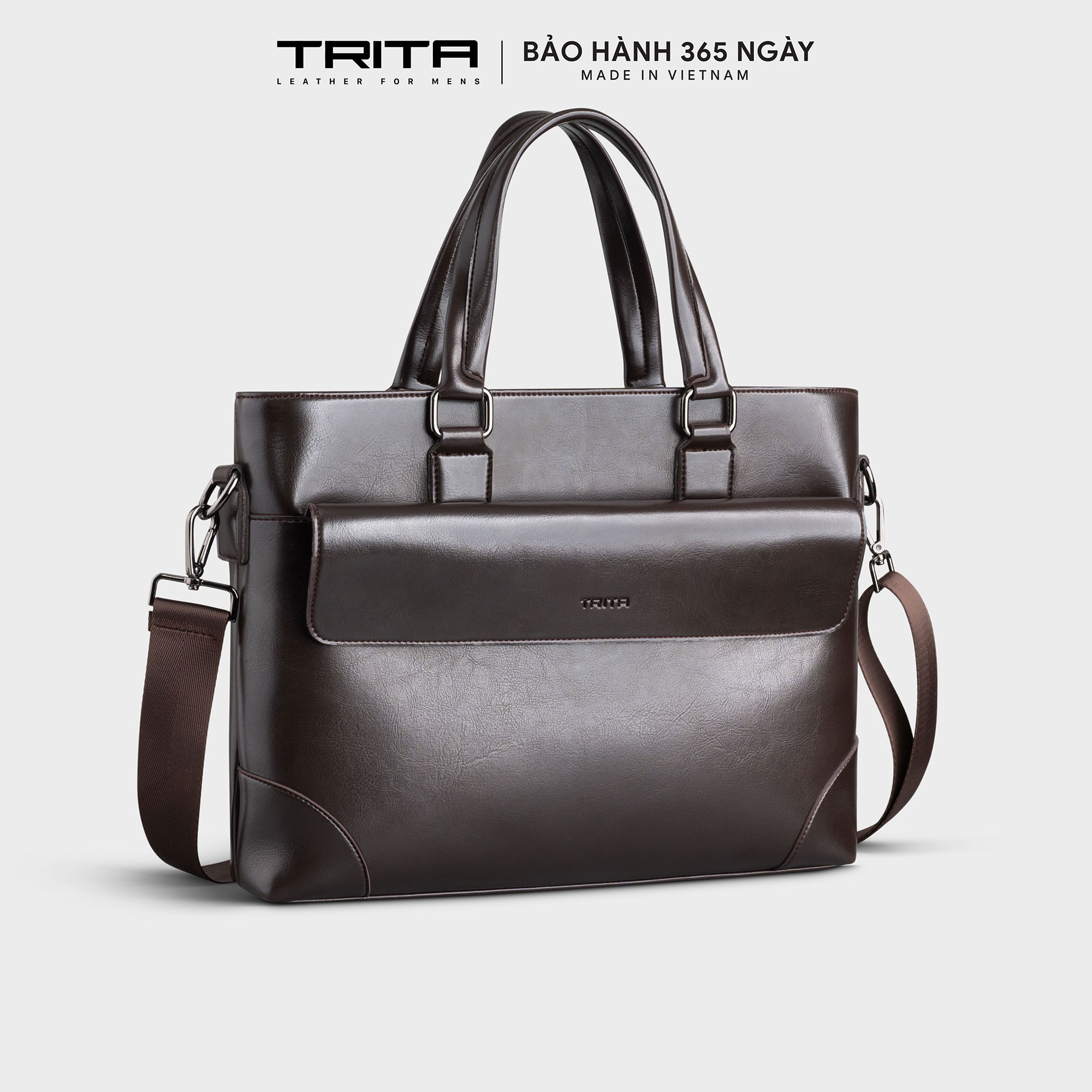 Cặp công sở Trita ( Thời trang nam đa năng - Cặp da TCA23 )