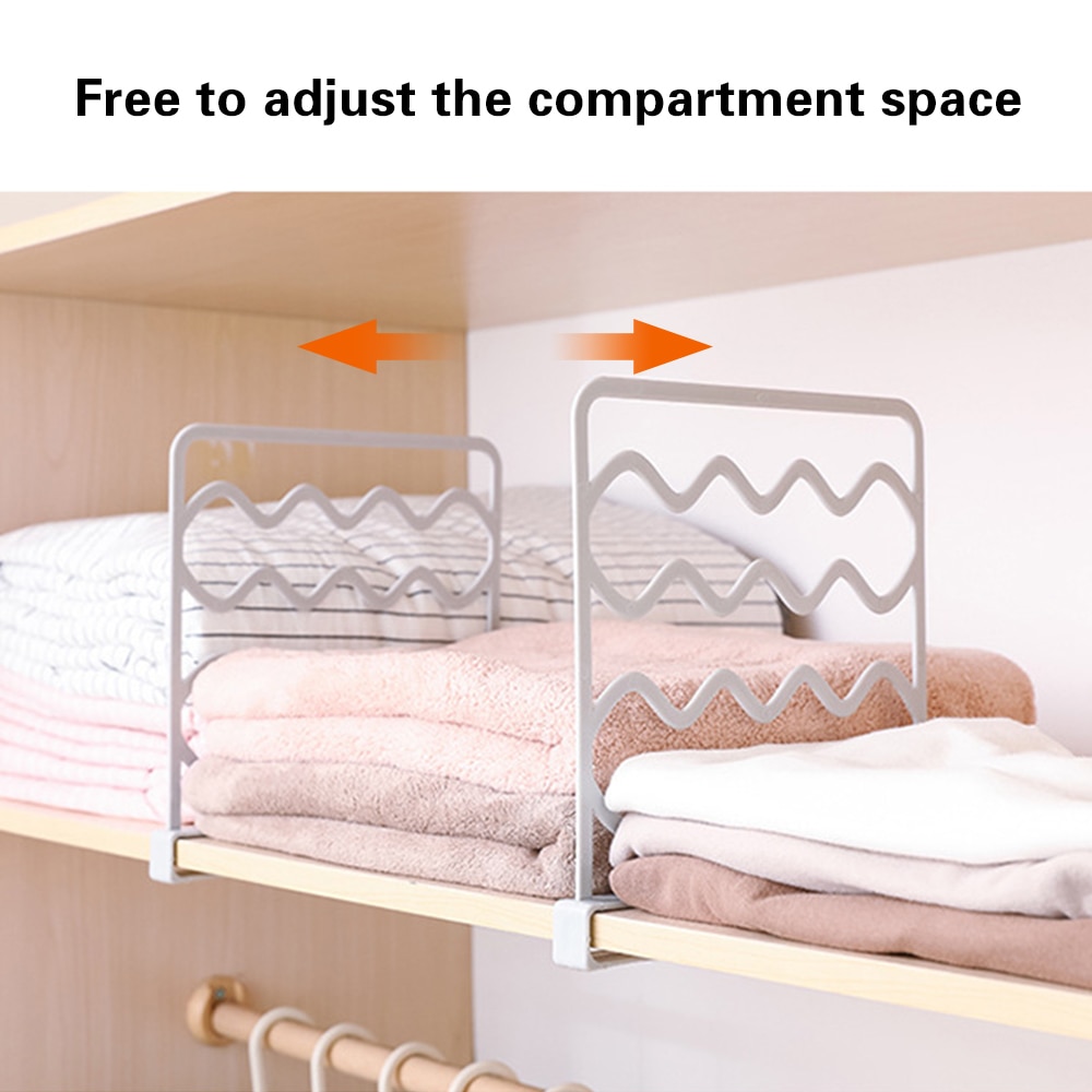 Vách ngăn lưu trữ tủ quần áo, phân chia khu vực, sắp xếp gọn gàng 27.5x25.5x3cm (Bộ 5 cái)