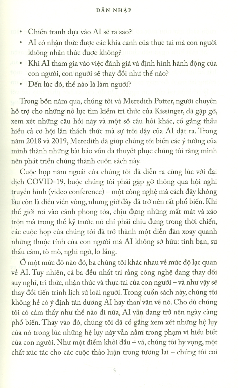 Thời Đại AI Và Tương Lai Loài Người Chúng Ta