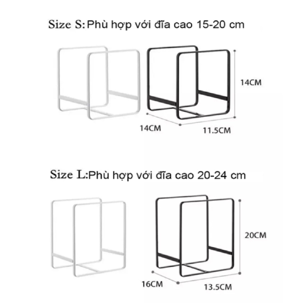 Kệ úp đĩa KENA mini MN11 - kệ để đồ nhà bếp đa năng, để thớt, để vung nồi, chảo tiện lợi, kệ mini nhỏ gọn , chất liệu sắt sơn tinh điện chống giật , hạn chế tối đa oxi hóa , rỉ sét , an toàn cho người sử dụng (Giao màu ngẫu nhiên)