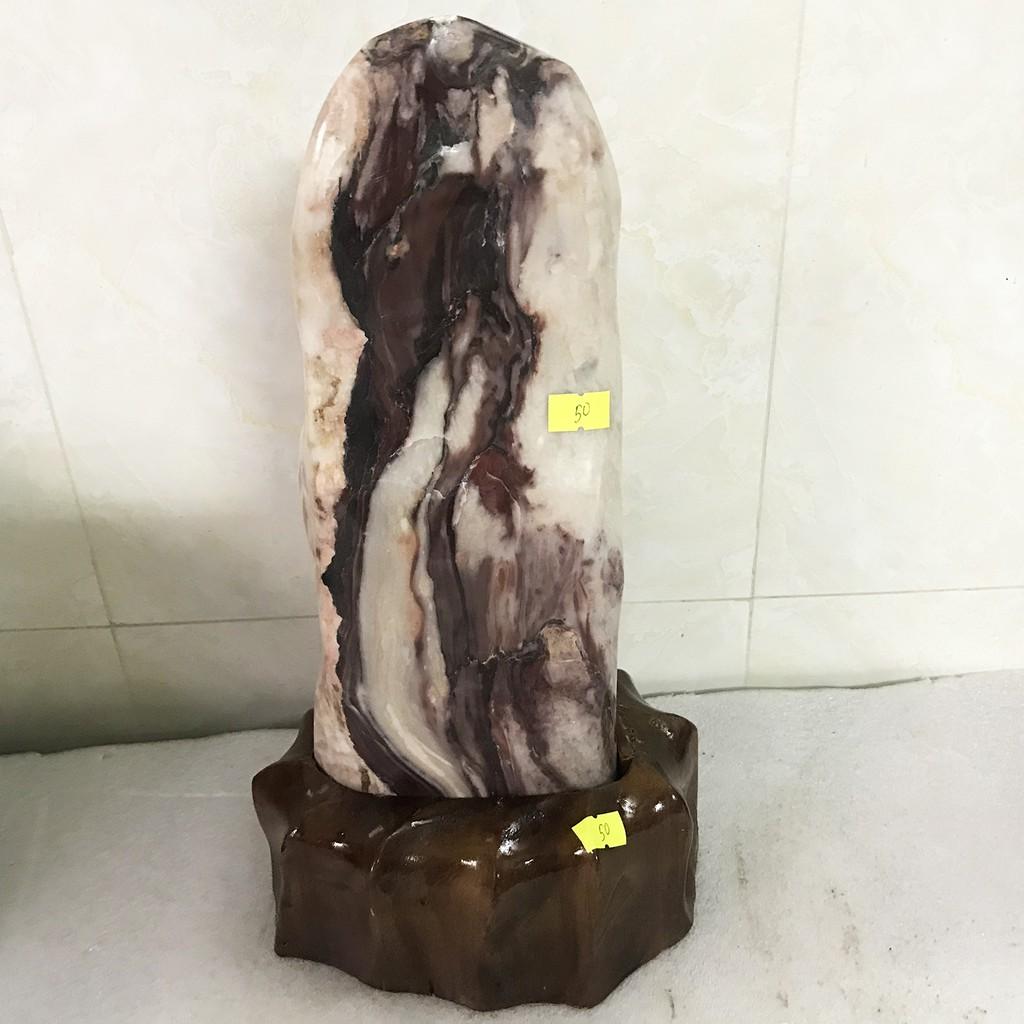 Cây đá tự nhiên màu đỏ cho người mệnh Thổ và Hỏa cao hơn 31 cm nặng 3kg màu đỏ mận chín