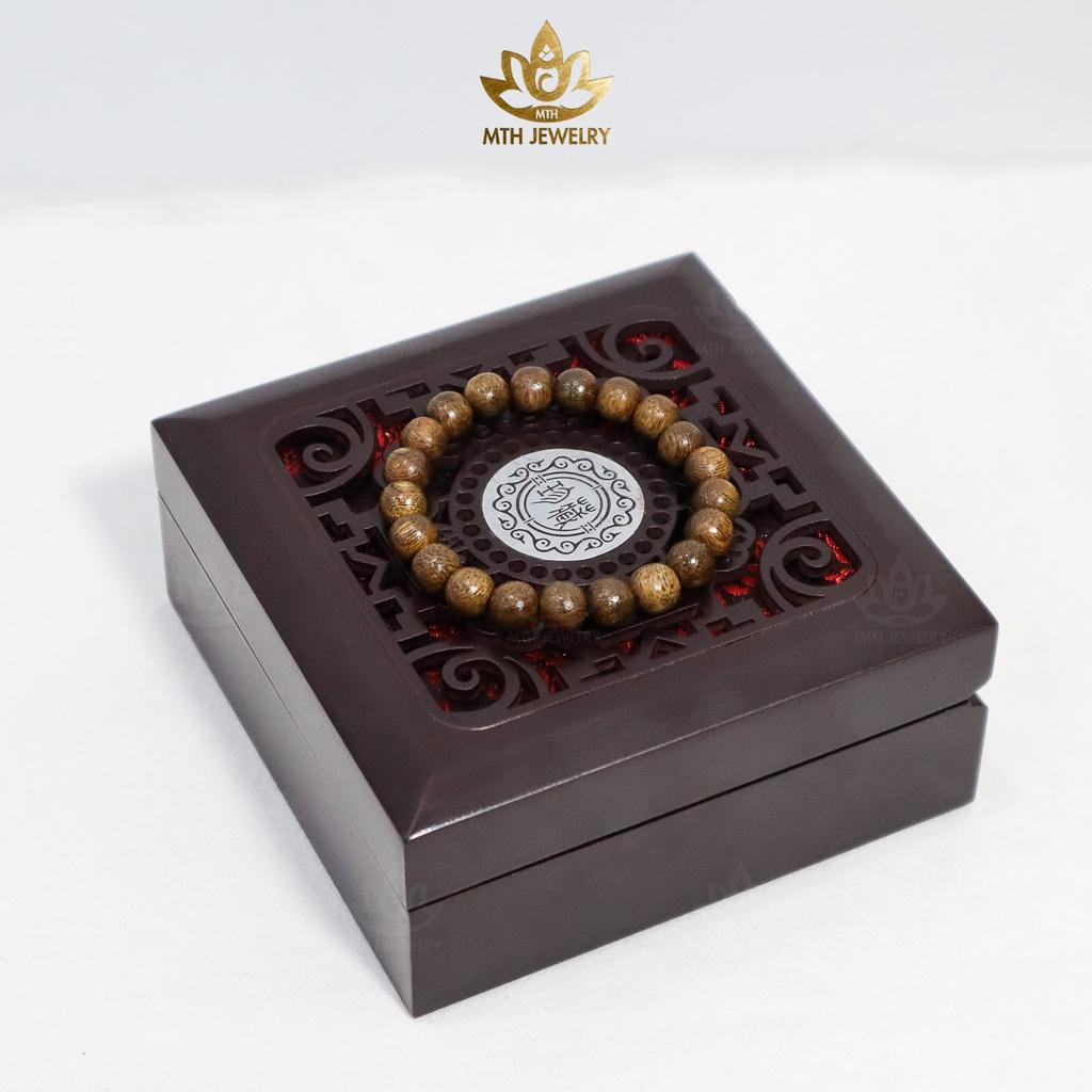Vòng tay Trầm Hương Hạt Tròn Đơn Size 8mm