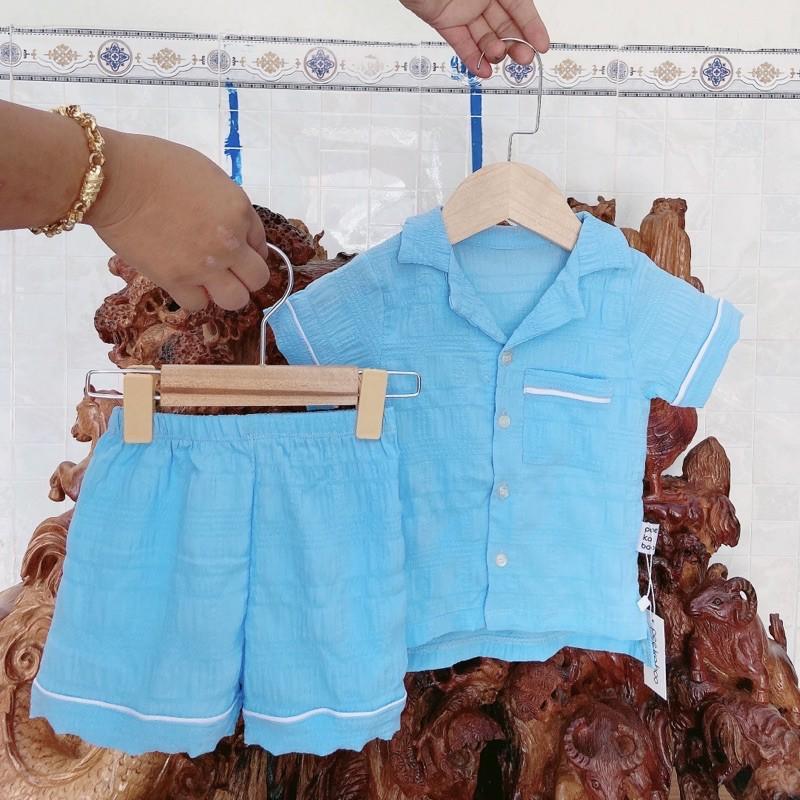 Mẫu sơ mi đũi cho bé