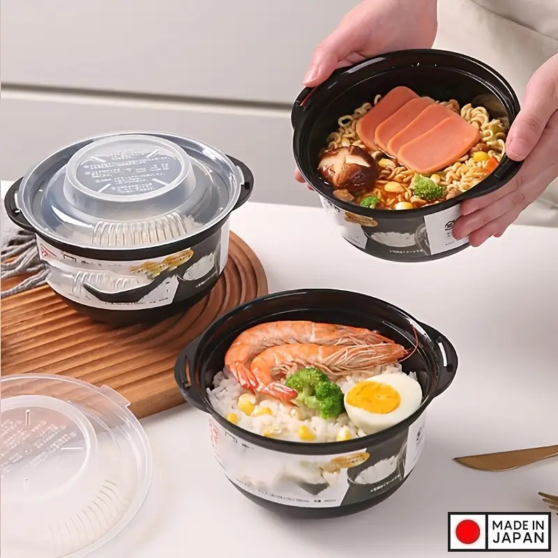 Hộp nấu cơm trong lò vi sóng Sanada 860ml - Made in Japan