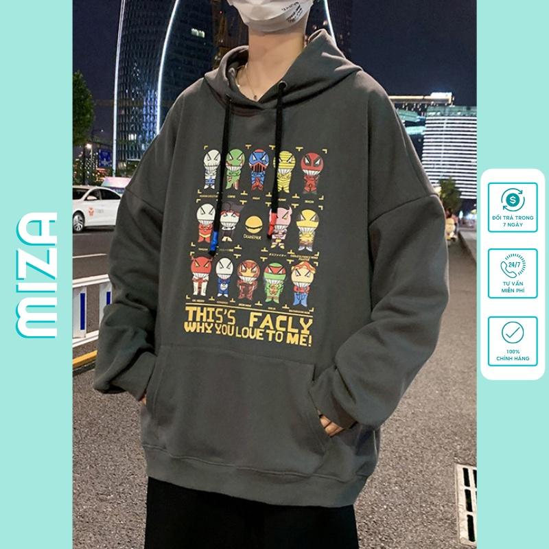 Áo hoodie unisex nam nữ cặp đôi local brand nỉ ngoại cao cấp da cá form rộng có mũ ulzzang hàn quốc cute zip SIÊU NHÂN