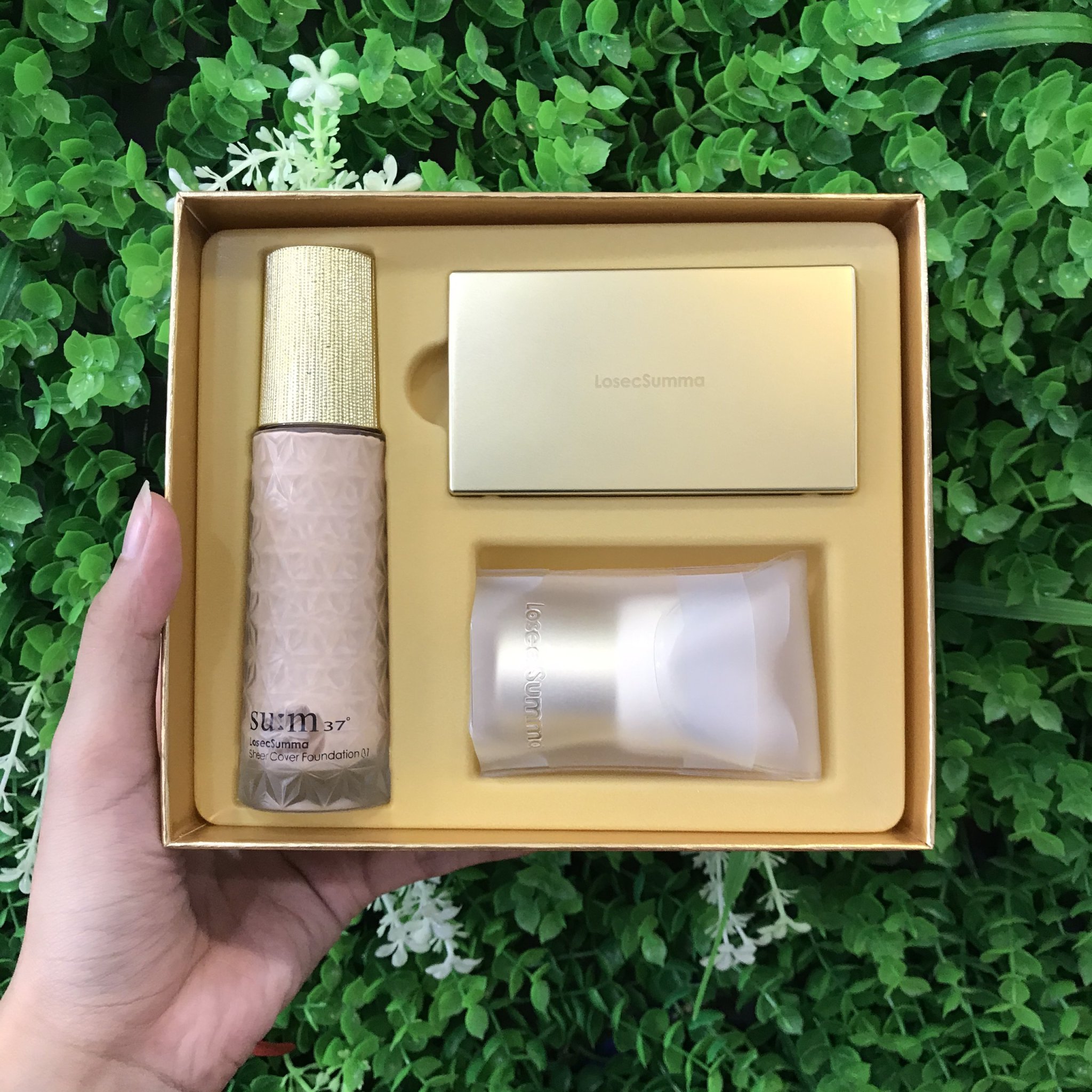 Bộ kem nền hoàng kim Su:m37 Losec Summa Cover Foundation SPF30 PA++ 34ml