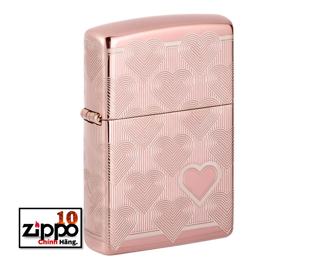 Bật lửa ZIPPO 49811 Heart Design - Chính hãng 100%