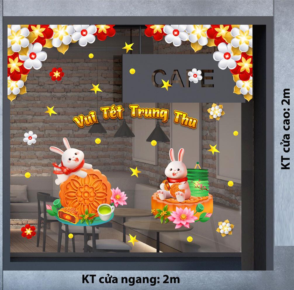 DECAL TRANG TRÍ TRUNG THU 2023  COMBO SỐ 37