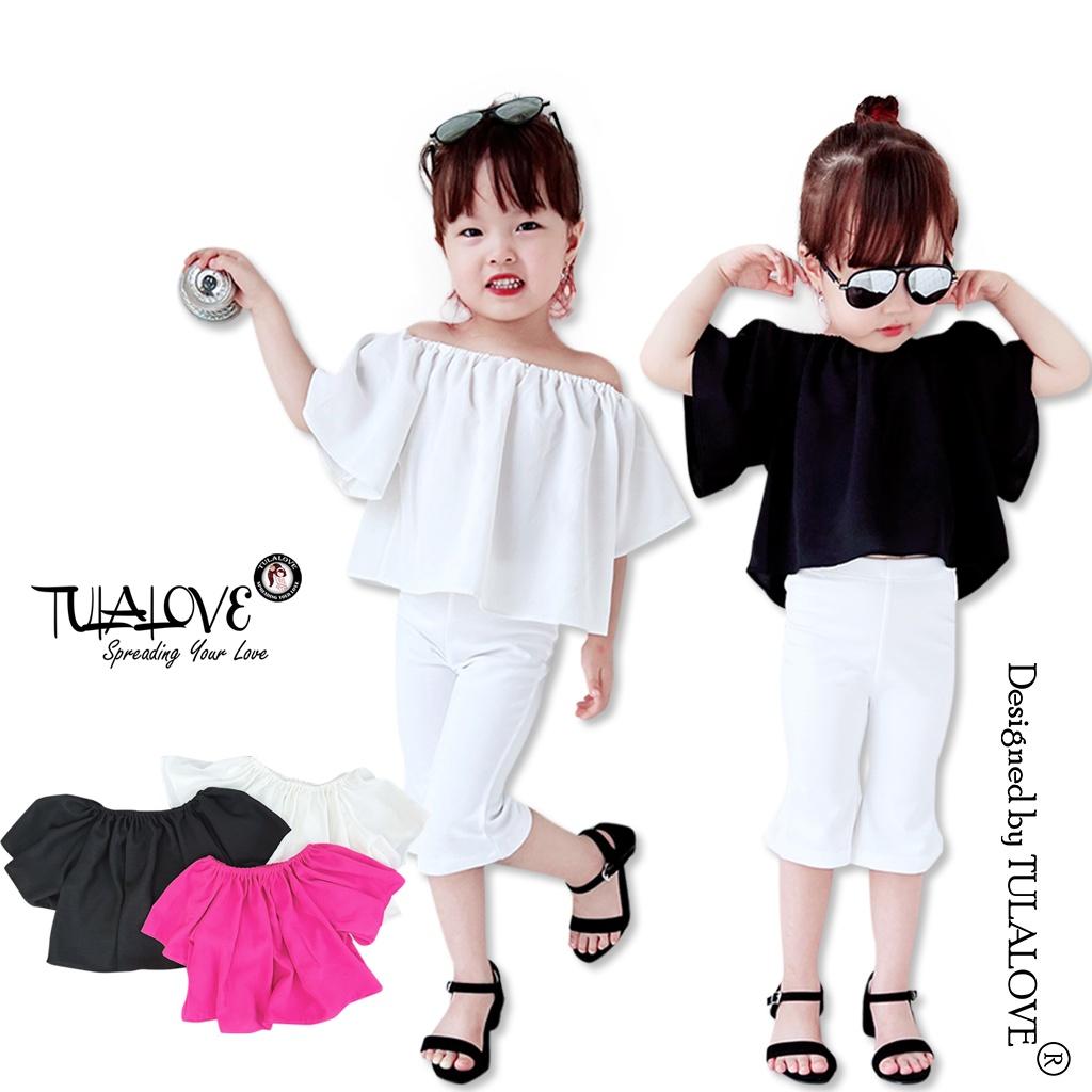 Áo Trễ Vai Cho Bé Gái Tulalove Vải Đũi Cotton