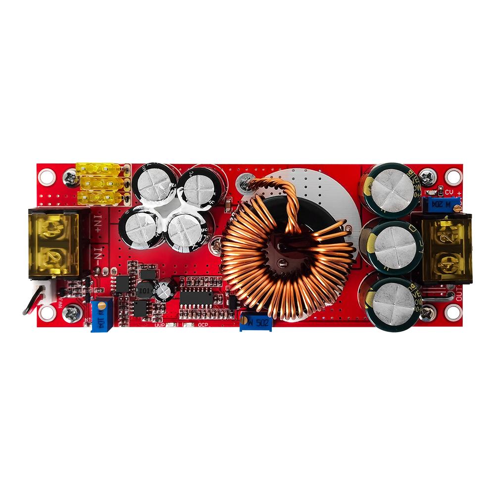 1500W Non-Isolated Boost Constant Current Module DC10-60V Input Voltage 0.8-20A Constant Current Input Low Battery Protections Regulation Function
