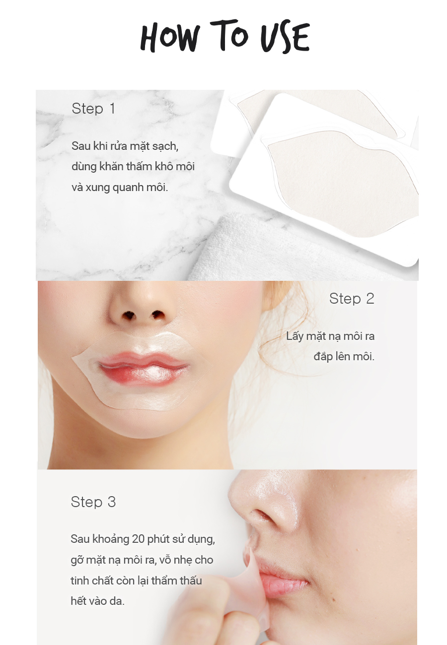 Mặt nạ môi tăng cường sức sống chiết xuất ngọc trai Kocostar Pearl Lip Mask (1 miếng)