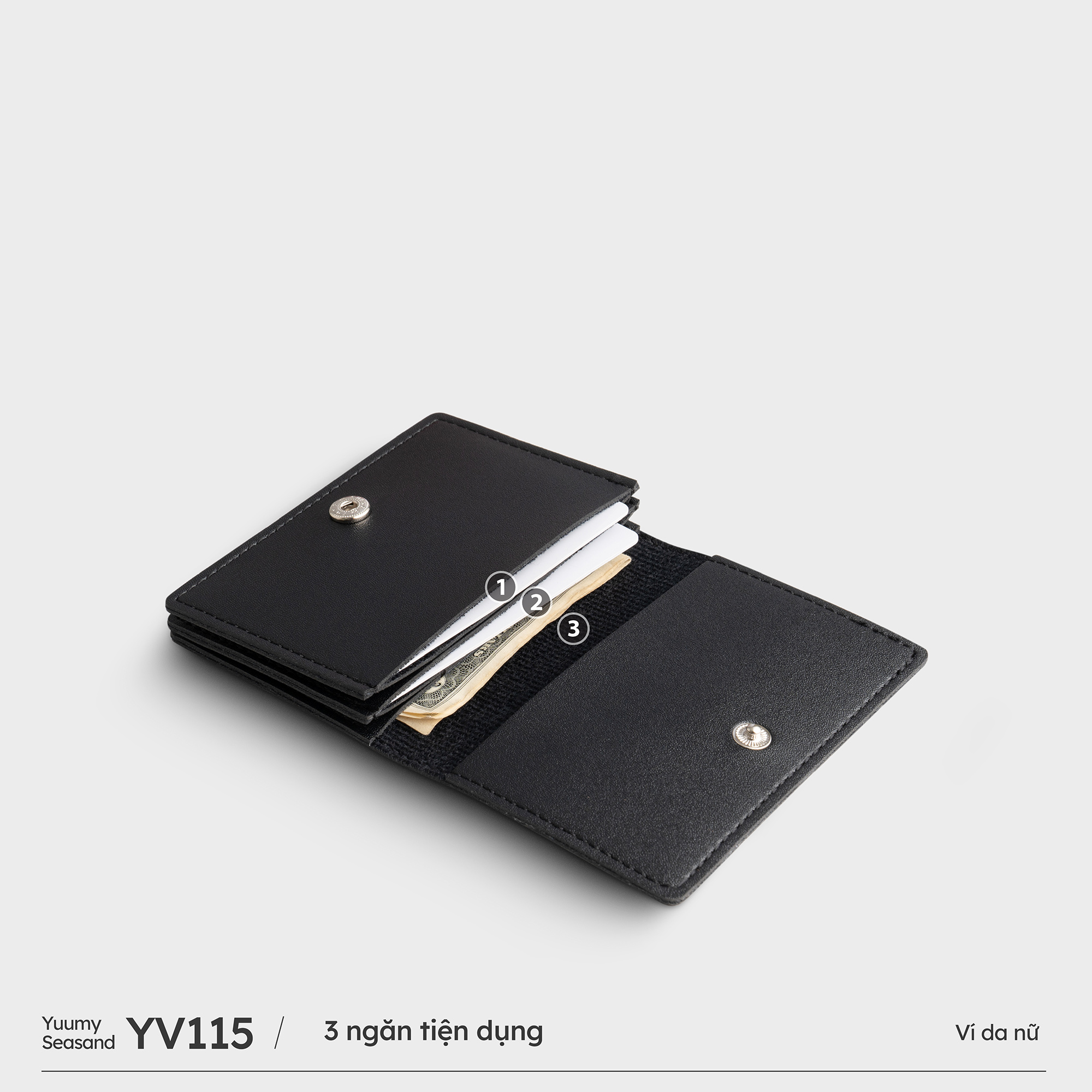 Ví Yuumy ( Thời trang nữ cầm tay mini đựng thẻ - Ví da Seasand YV115 )