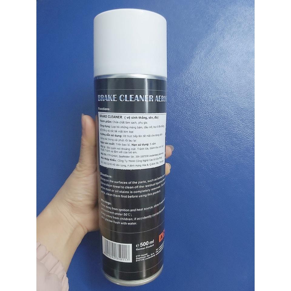 2 Chai vệ sinh đĩa phanh, bố phanh, nhông sên Bluechem Brake Cleaner Aerosol 500ml