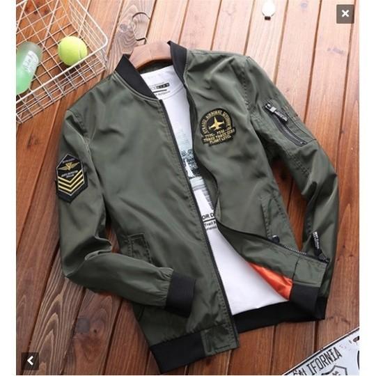 Áo khoác bomber phi công - xanh đen, xanh đen