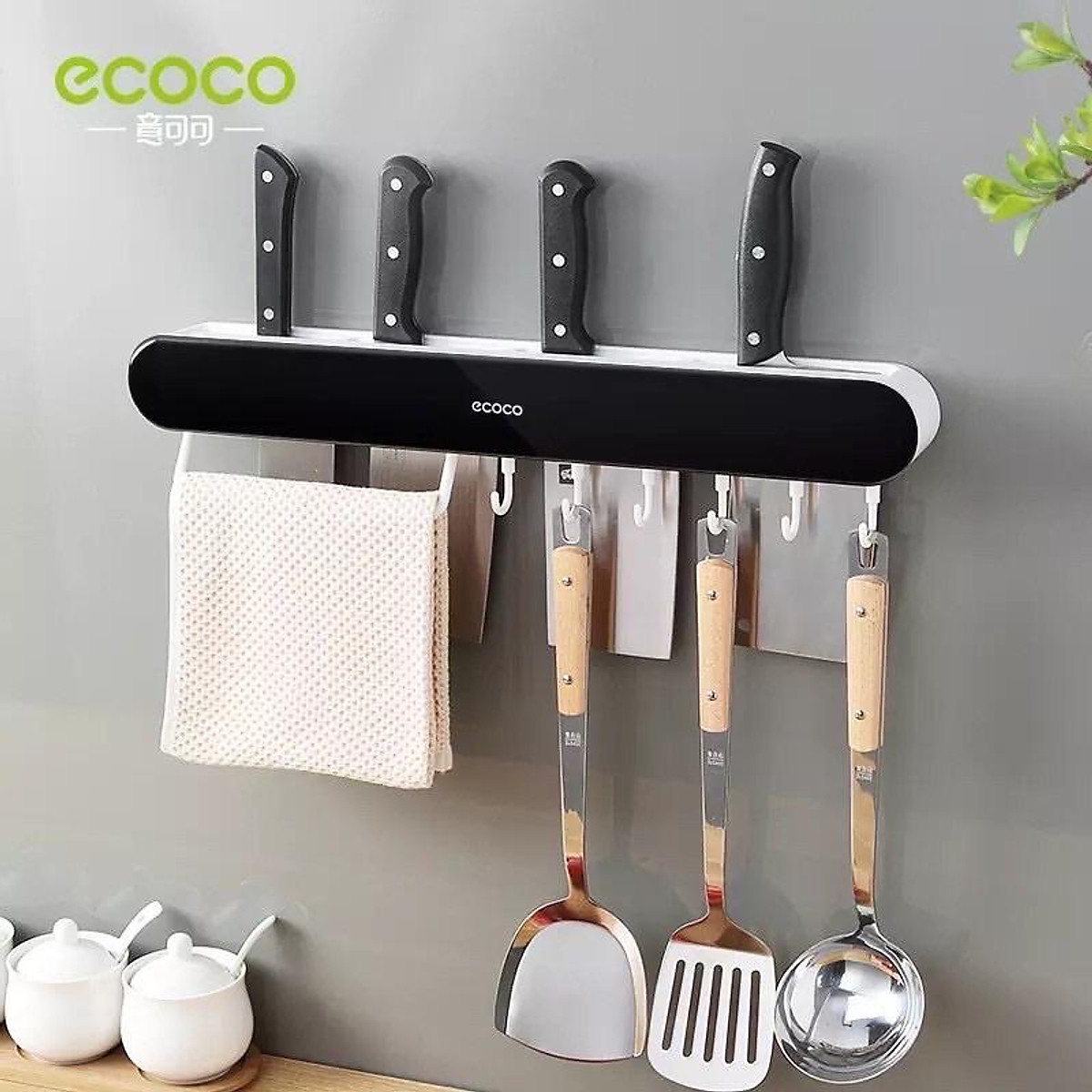 Kệ Cắm Dao Thông Minh Có Móc Treo