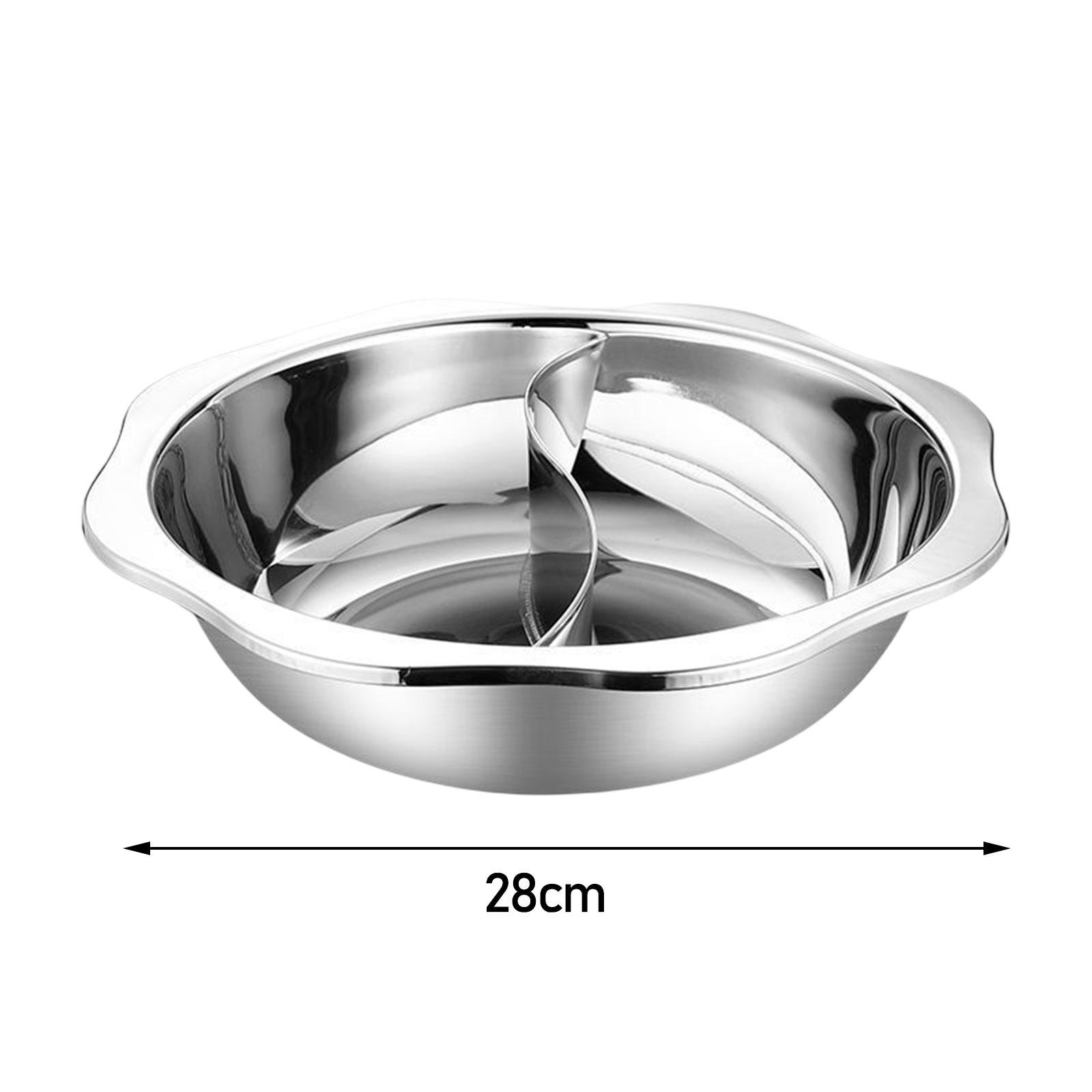 Dual Sided Soup Cookware Hot Pot Cooker Cooking Pot Shabu Hot Pot for Travel Household