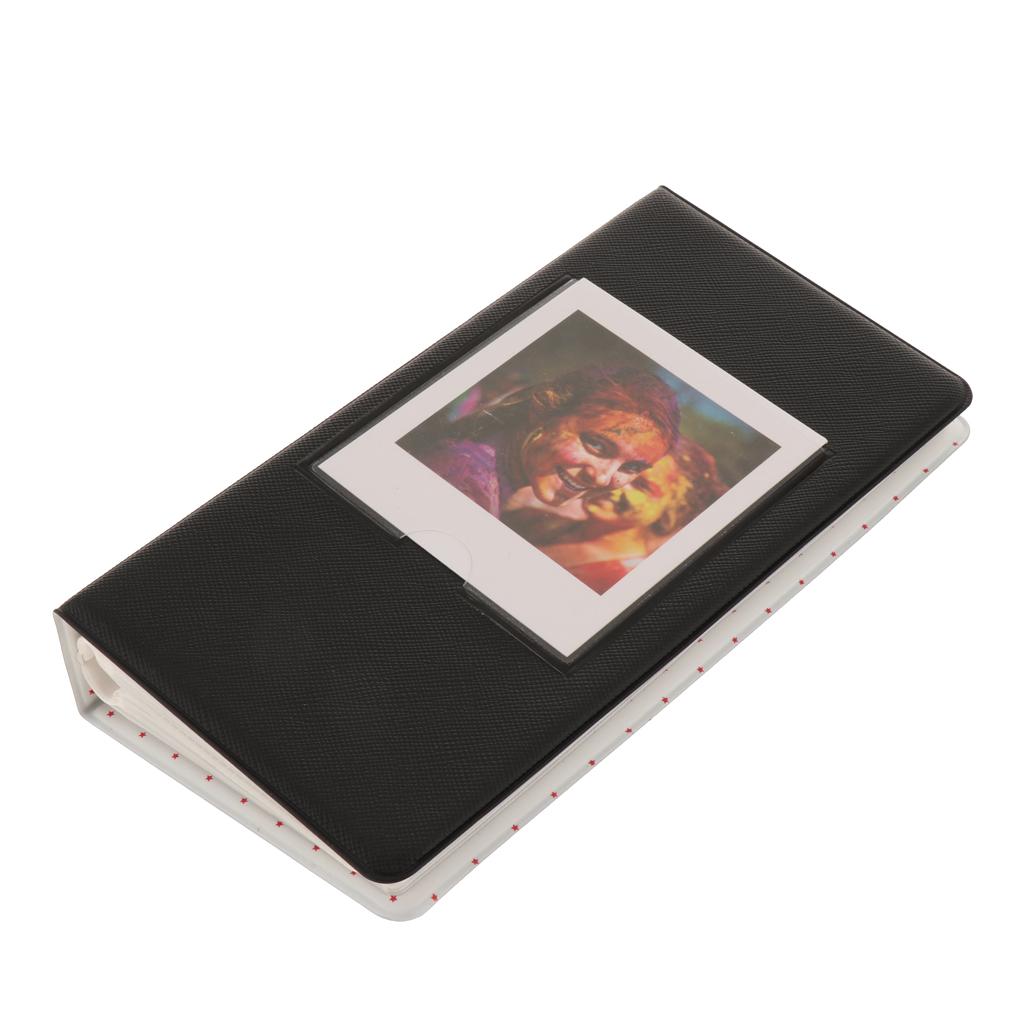 2x64Pockets Photo Album Picture Storage Case for Fuji SQ20/SQ10/SQ6/SP-3 Black