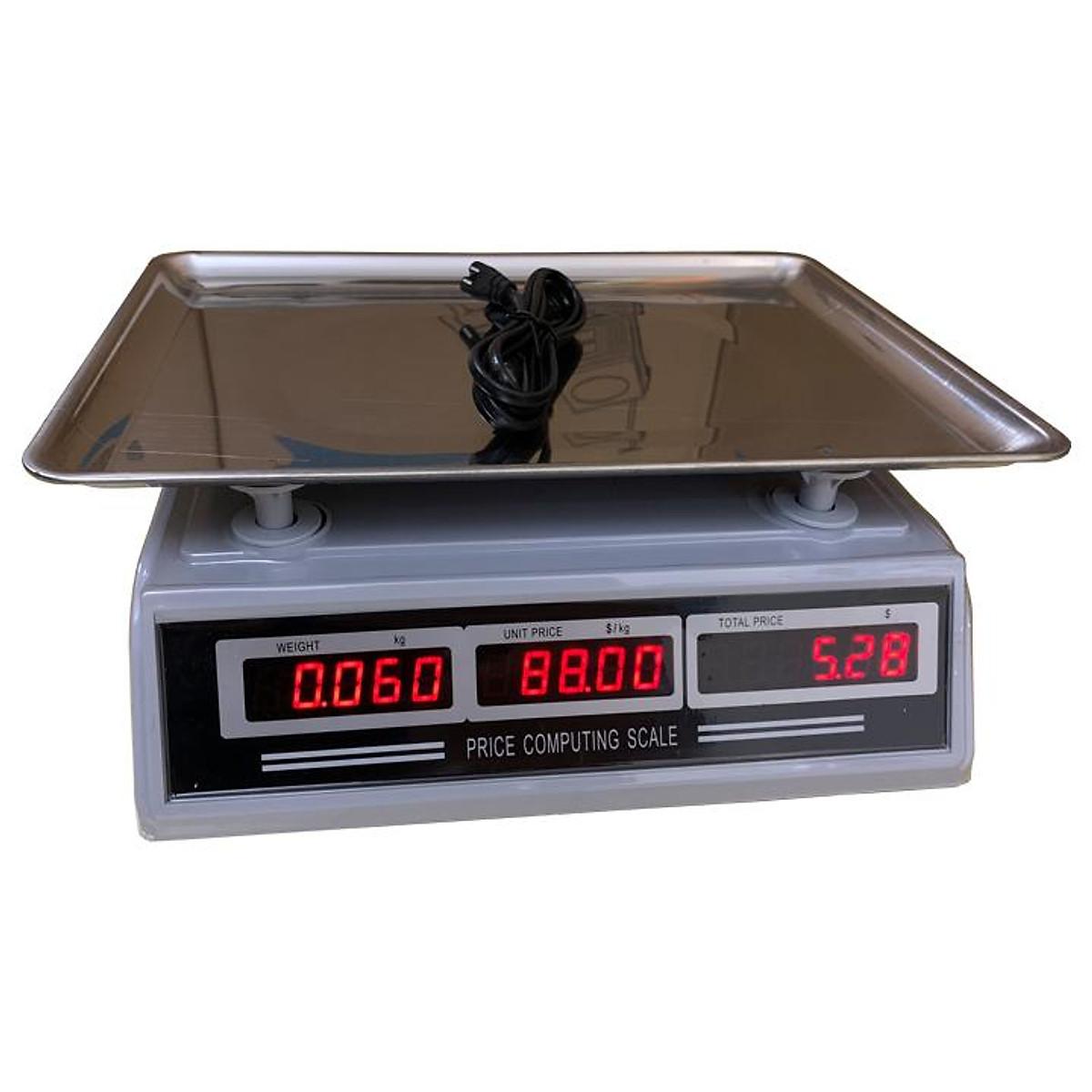 Bộ sản phẩm Cân điện tử tính tiền bán hàng UTE mức cân 30kg kết nối máy in tem dán mã vạch