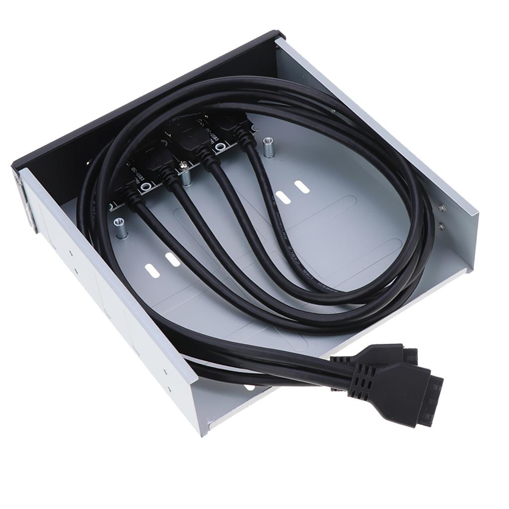 20/19 Pin Đầu Bảng Điều Khiển Phía Trước Để Âm Thanh Loại C USB 3.0 Một Hub 4 Cổng