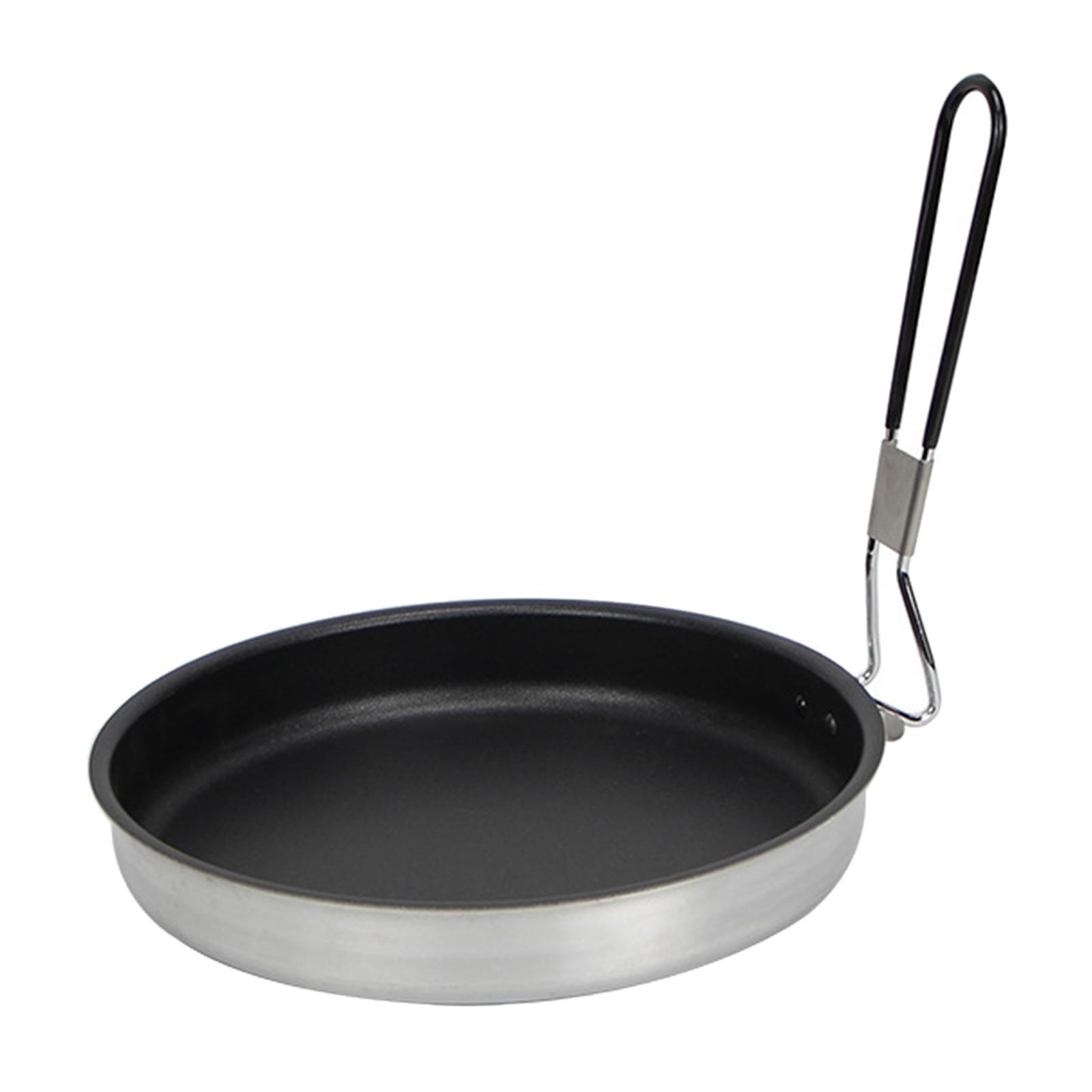 Frying Pan Camping Cookware Folding Handle Folding Pot for Backpacking