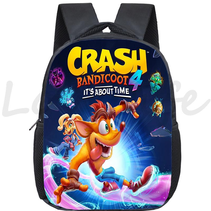 12 Inch Ba Lô Crash Bandicoot 4: nó Nói Về Thời Gian Mẫu Giáo Túi Trò Chơi Trên Chạy Schoolbags Con Có Túi Mochila Trẻ Em Túi