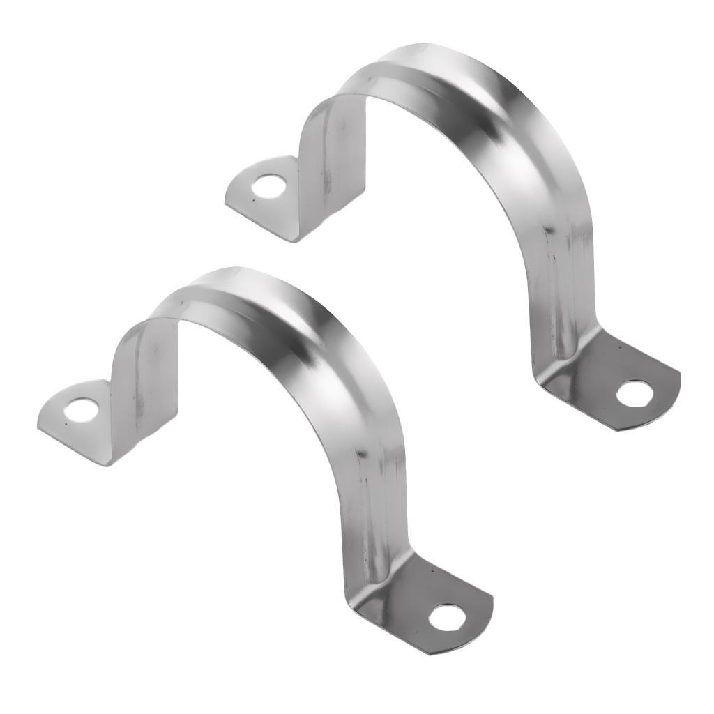 3-4pack 2 Pieces Pipe Tube Conduit Stainless Steel Hanger U Strap Clamps Clip