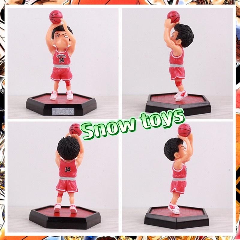 Mô hình Slam Dunk - Set Mô hình bóng rổ Rukawa Hanamichi Takenori Ryota Mitsui Akagi - Team bóng rổ trường Shohoku - 8cm