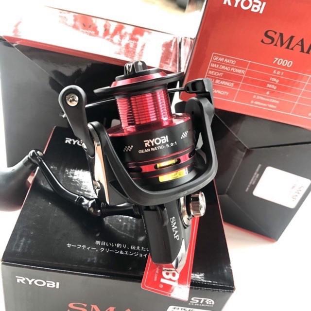 Máy câu cá RYOBI SMAP RG 8000 tải cá 10kg hàng nhật nhập khẩu máy cực khoẻ y hình