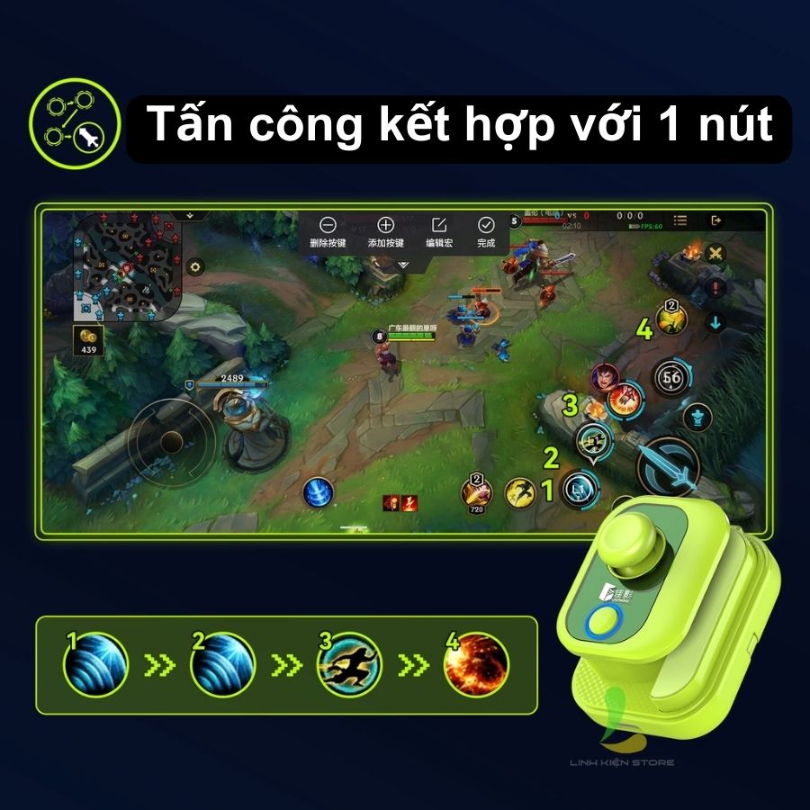 Tay cầm chơi game Gamewing Aobing Mini - Phụ kiện gaming di động hỗ trợ macro và ghìm tâm