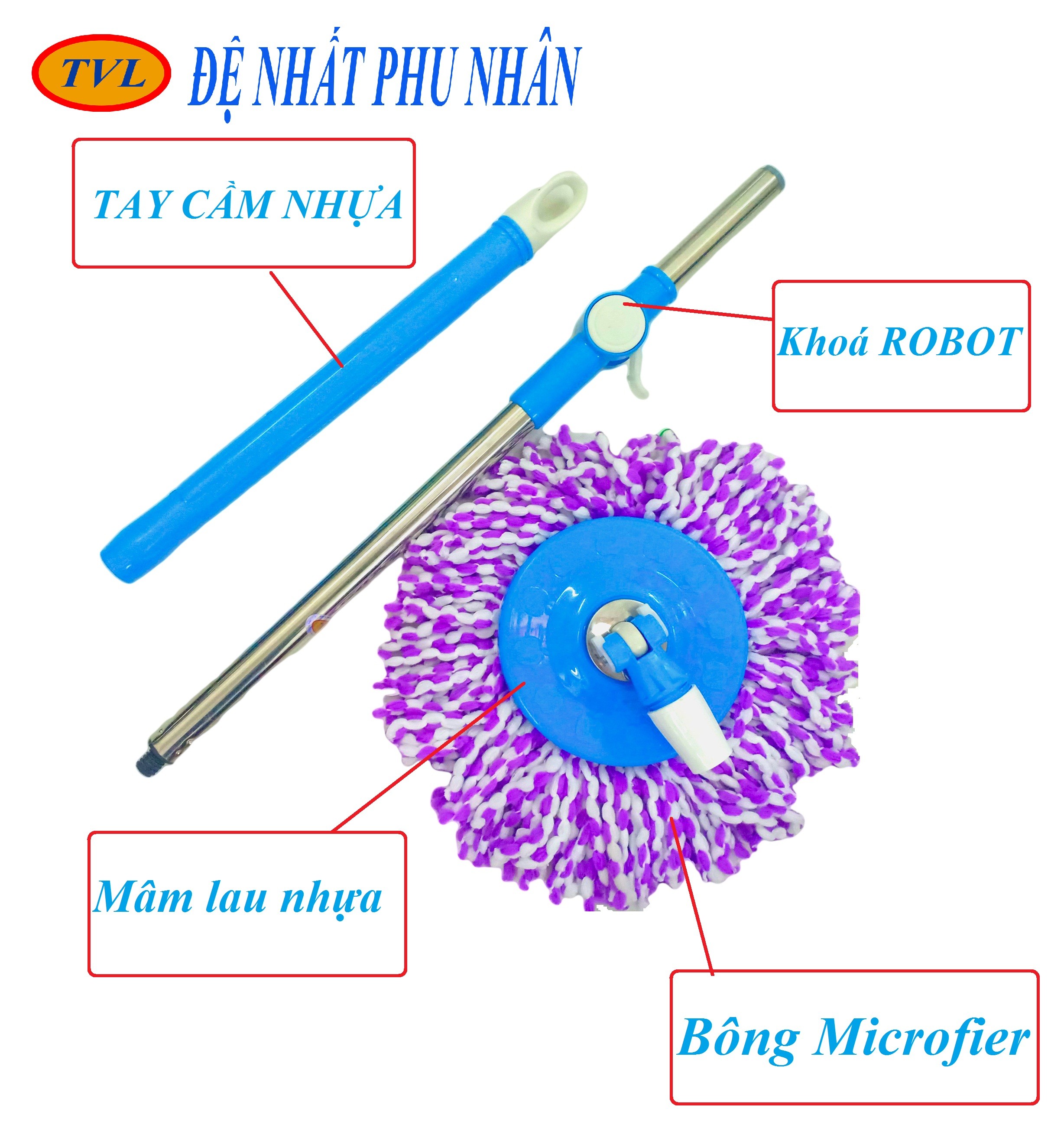 Bộ lau nhà Đệ Nhất Phu Nhân 2in1 - TVL156