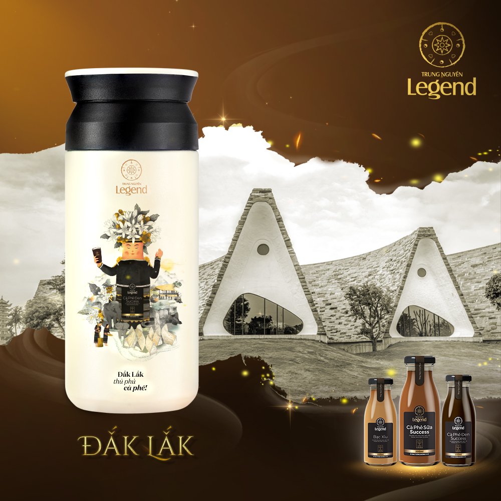 Bình giữ nhiệt &quot;Tinh hoa đất Việt&quot; Trung Nguyên Legend 350ml - Đắk Lắk