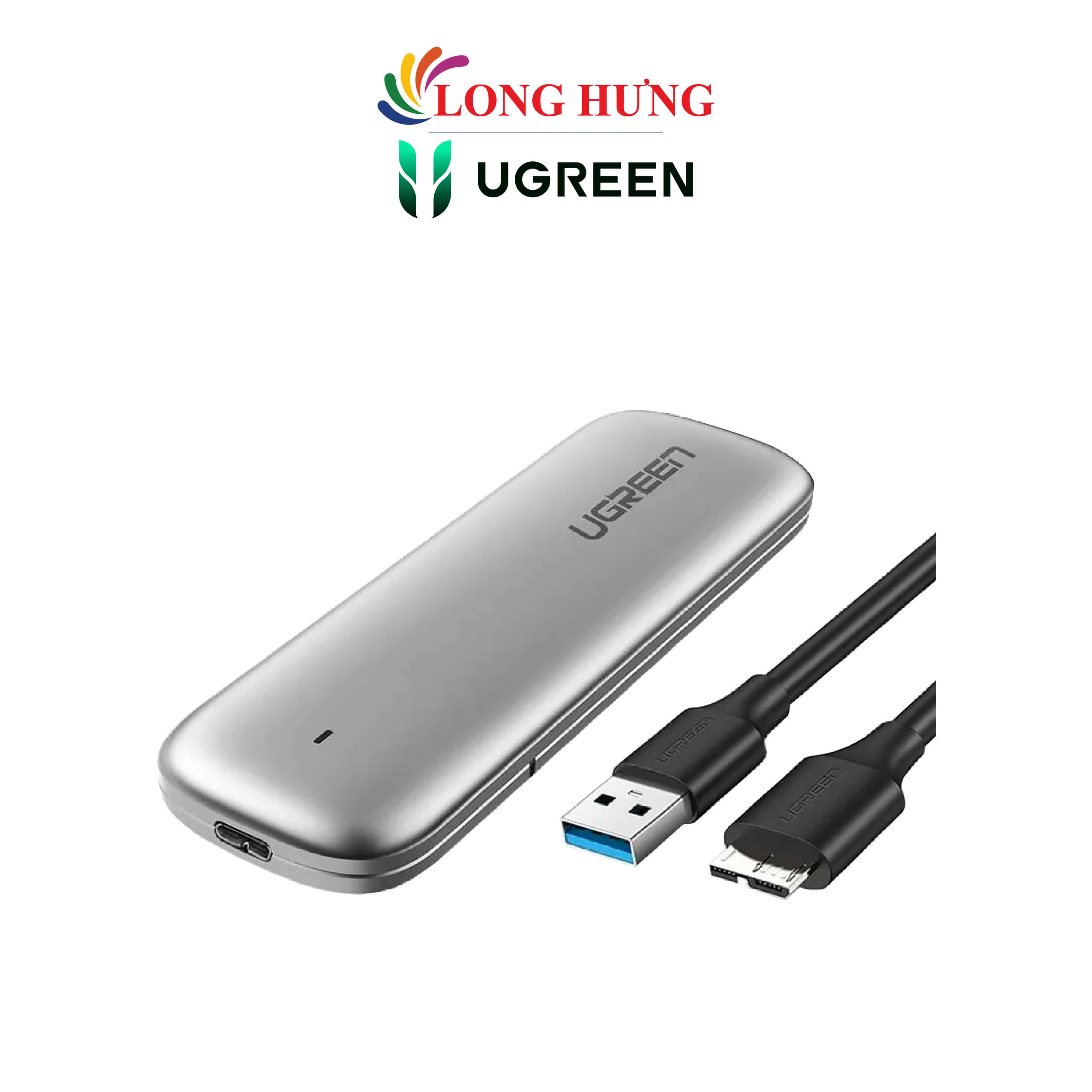 Hộp đựng ổ cứng Ugreen M.2 Portable Hard Drive Enclosure CM238 - Hàng chính hãng