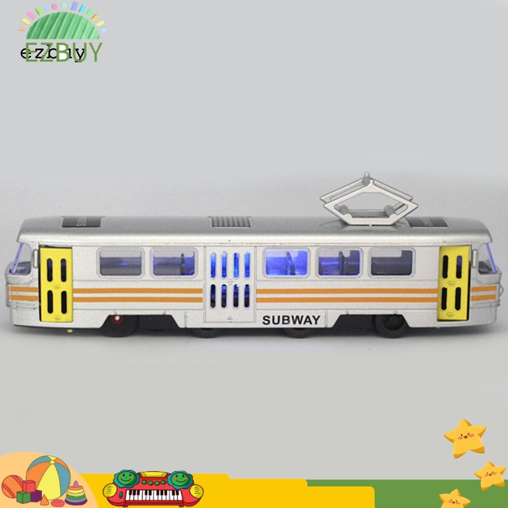 Light Effects Simulation Tram Model Alloy Trolley Bus Simulation Model Detailed for Children