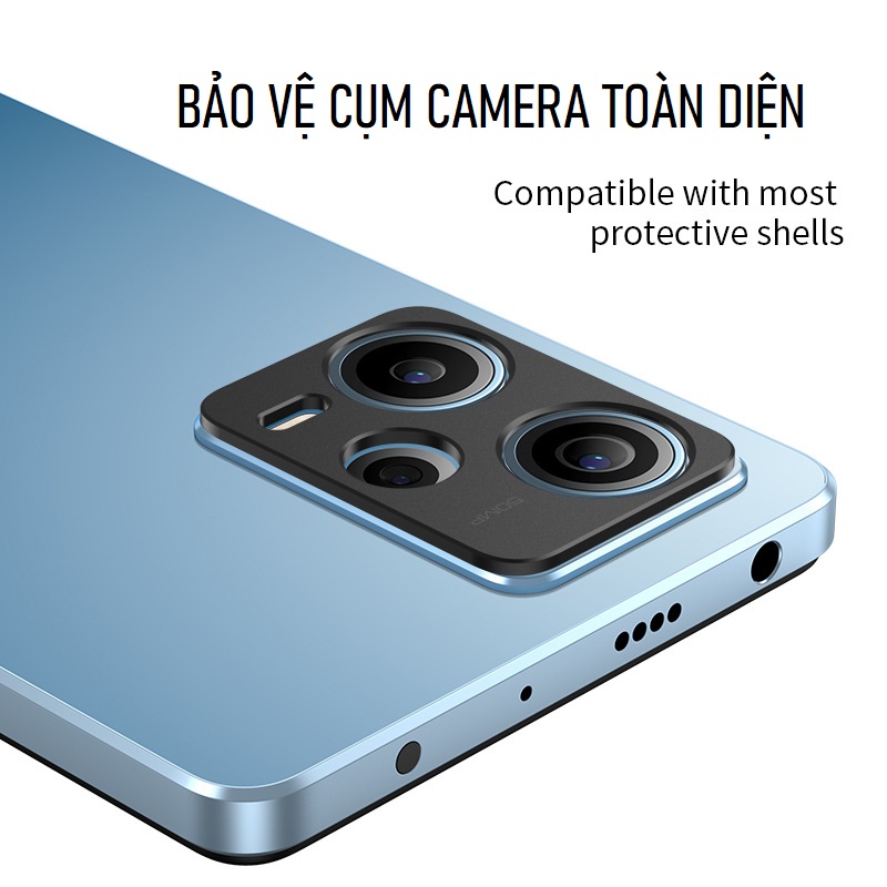 Miếng Dán Bảo Vệ Camera cho Xiaomi Redmi Note 12 Pro, Redmi Note 12 4G/ 5G HỢP KIM NHÔM, Miếng dán camera Chống Trầy Xước Đẹp Sang Trọng