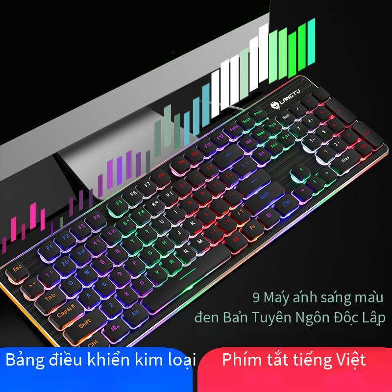 Giá thấp nhất Bàn phím chơi game Wolfway L1 có dây dạ quang siêu mỏng tắt tiếng bàn phím chơi game máy tính USB Amazon ebay
